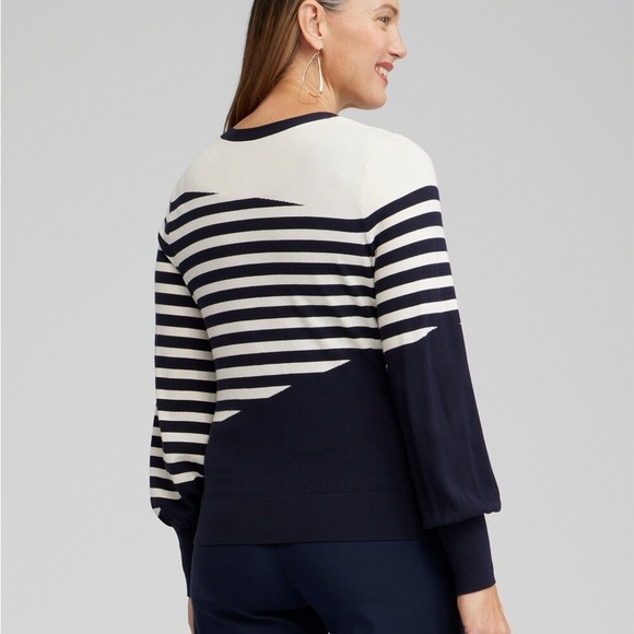 Chico’s Mixed Stripe Cardigan size XL ( Chico’s size 3) - Picture 7 of 8